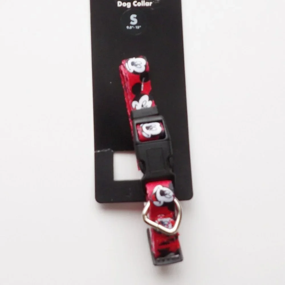 Disney Mickey Mouse Red Dog Collar Size Small NEW